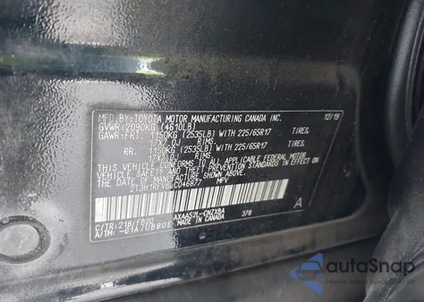 2020 Toyota Rav4 Le из США, поврежденный, VIN 2T3H1RFV8LC046877